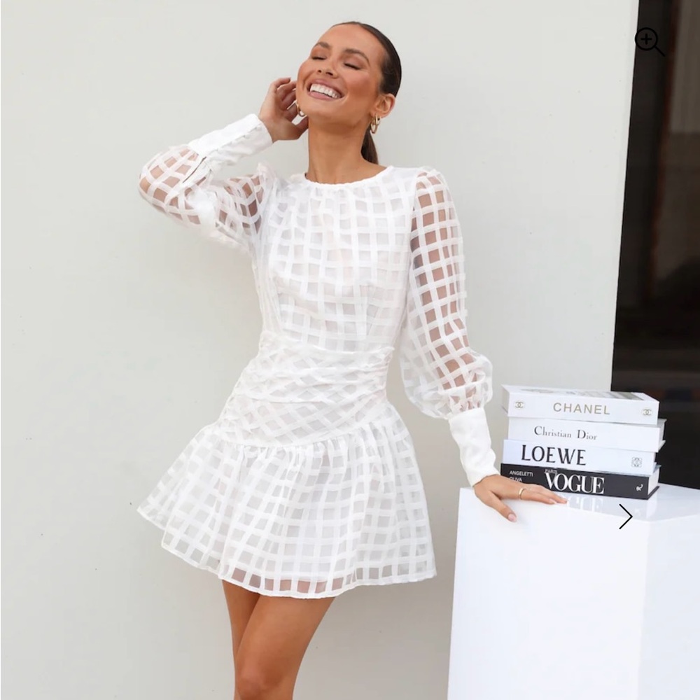 HELLO MOLLY - Mine Oh Mine Dress White